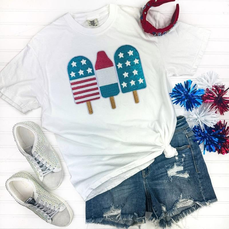 Ice Cream USA Patch Comfort Colors T-Shirt Hoodie, Sweatshirt | DripVista.com