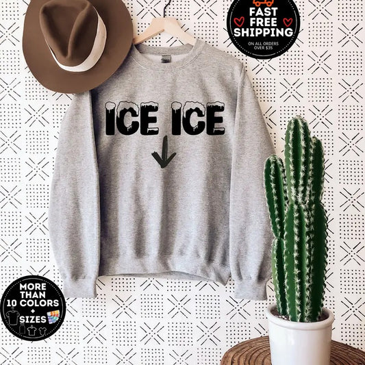 Ice Ice Baby Sweatshirt, Pregnancy Announcement, New Mom Gift, Pregnancy Reveal Tshirt, Mom To Be Tee