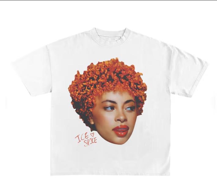 Icee Spice Shirt White, Vintage Rap Tee Spice, Hip Hop Graphic T-Shirt Classic Cotton