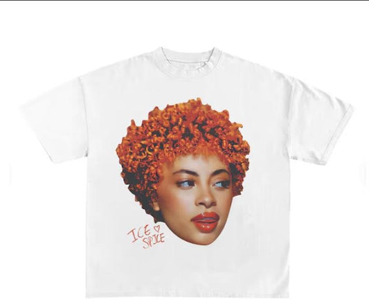 Icee Spice Shirt White, Vintage Rap Tee Spice, Hip Hop Graphic T-Shirt Classic Cotton