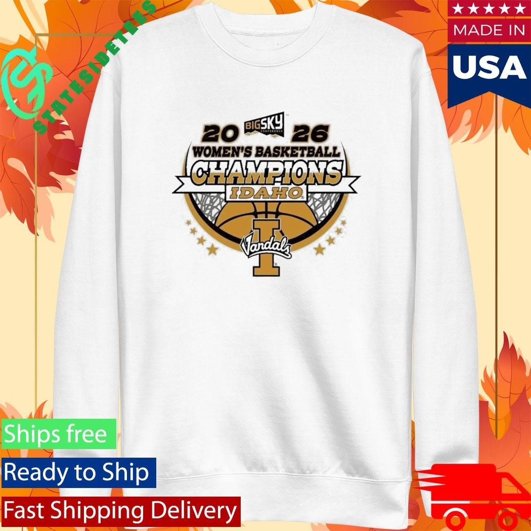 Idaho Vandals Women’s Basketball 2026 Big Sky Conference Champions Locker Room T-Shirt