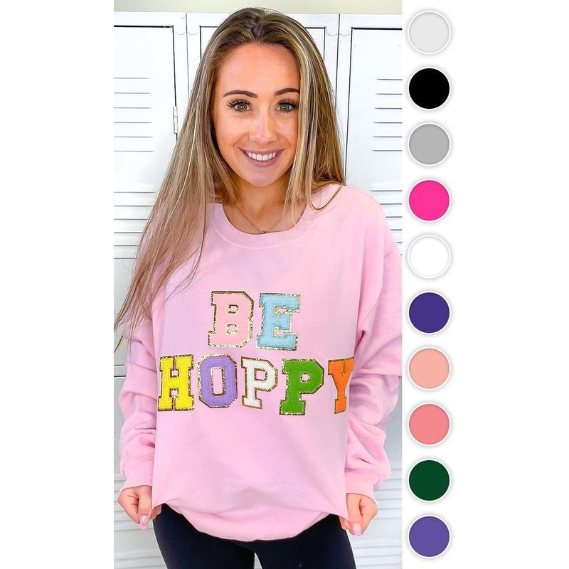 Ideal Chenille Be Hoppy Easter Adult Sweatshirt T-Shirts, Hoodie | DripVista.com