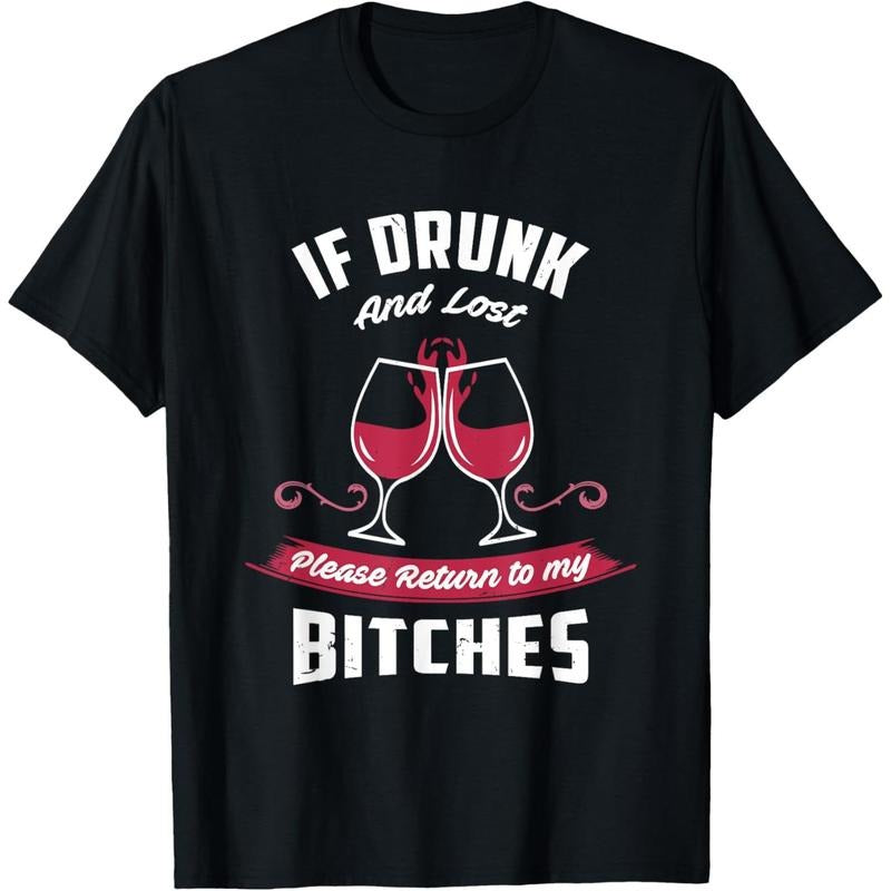 If Drunk and Lost | Funny Girls Night Out Party Drinking T-Shirt  made in us Hoodie, Sweatshirt | DripVista.com