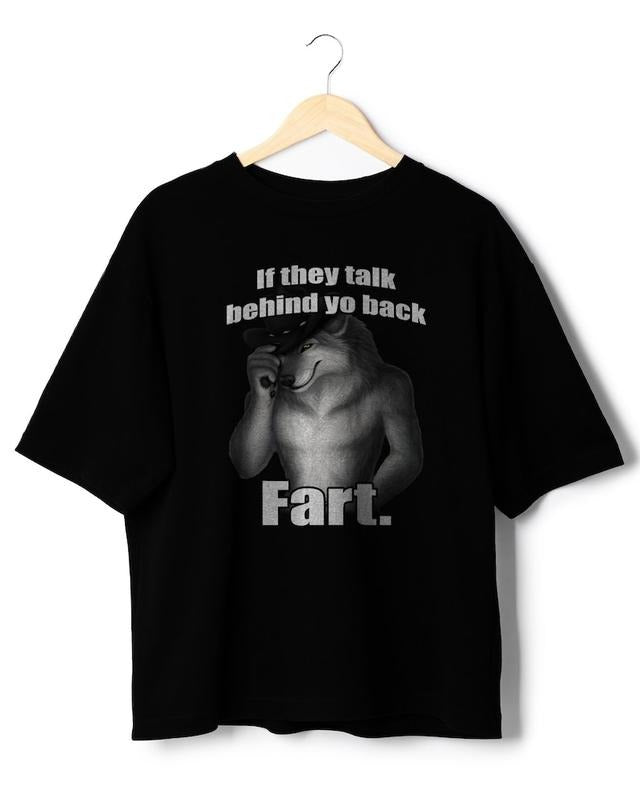 If they talk behind yo back fart sitting wolf literally me funny meme Emo Sigma silly animal mental health month Mentally Shirt