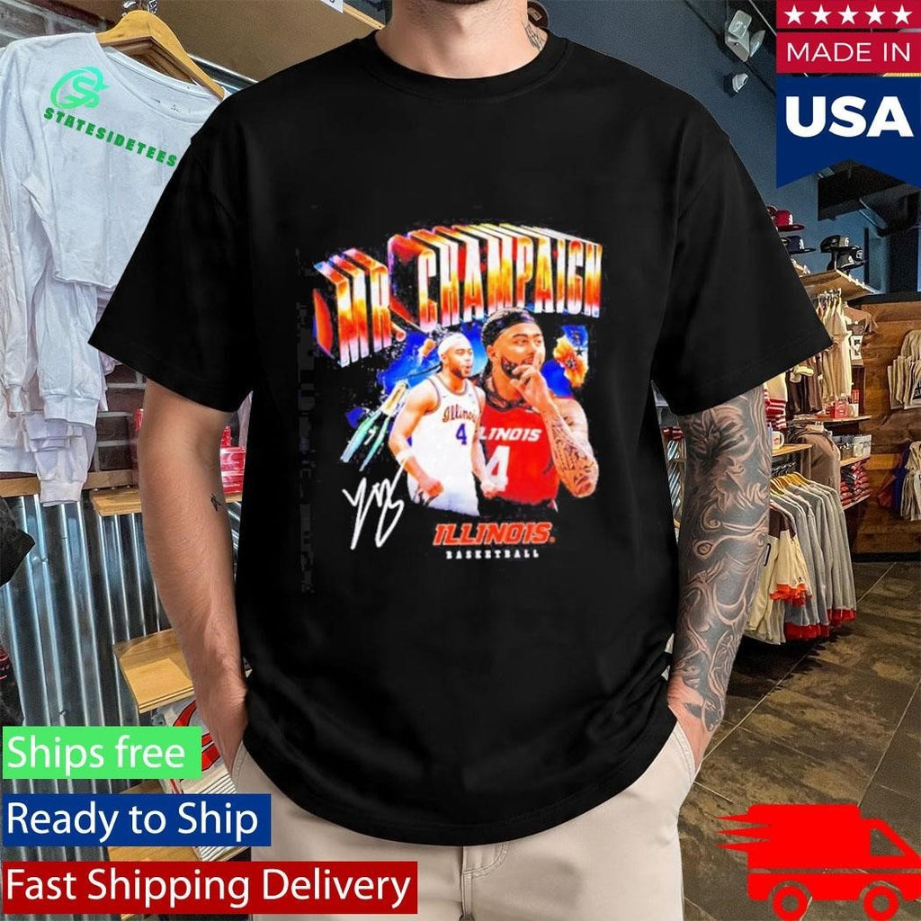 Illinois Basketball Kylan Boswell Mr Champaign signature graphic Shirt