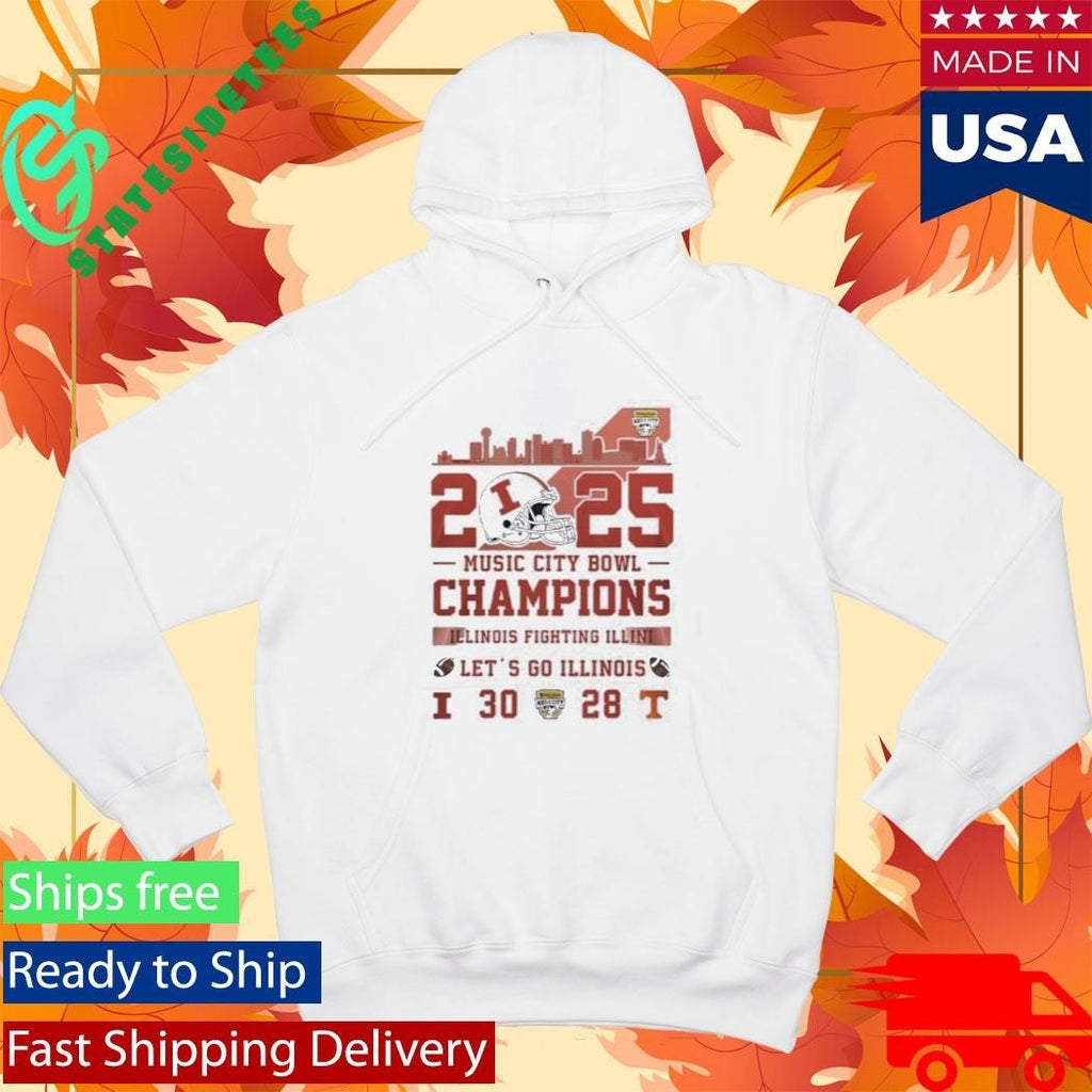 Illinois Football 2025 Music City Bowl Champions Let’s Go Illinois Shirt