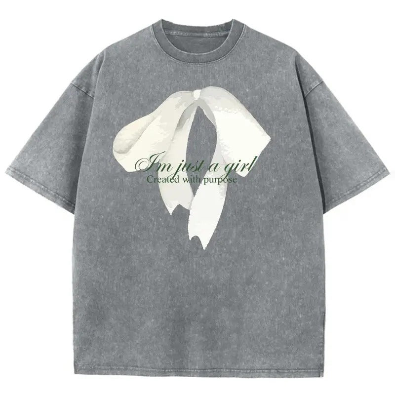 Im Just A Girl Unisex Washed T-Shirt, Christian Jesus  t shirts, Vintage 90s Graphic Tee Gift