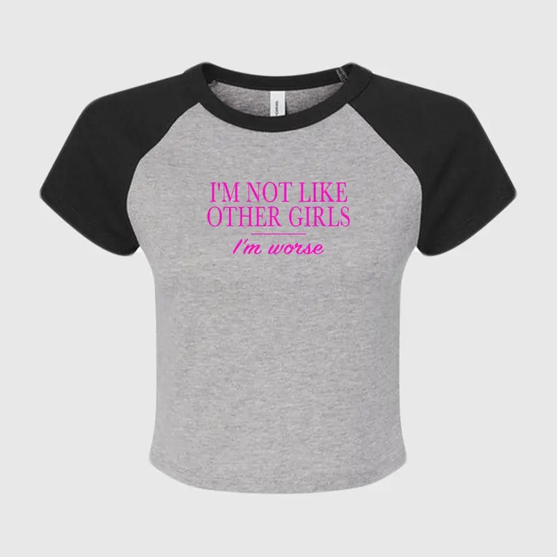 Im not like other girls im worse Custom Printed Baby T-Shirt Hoodie, Sweatshirt | DripVista.com