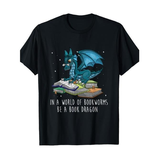 In A World Full Of Bookworms Be A Book Dragon T-Shirt Made in USA Hoodie, Sweatshirt | DripVista.com