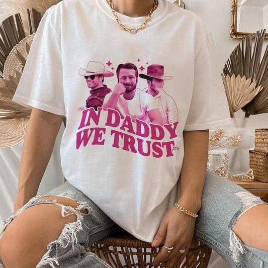 In Daddy We Trust Glen Powell Shirt Hoodie Sweater,  Glen Powell Vintage Shirt - Glen Powell If You Feel It Chase It Sweater Twister Movie Shirt Hoodie Sweater
