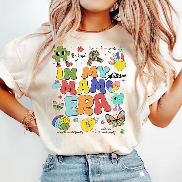 In My Autism Mama Era Shirt, Autism Mama Shirt, Autism Awareness Shirt, Autism Mom Shirt Hoodie, Sweatshirt | DripVista.com