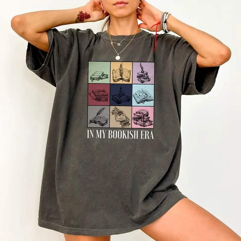 In My Bookish Era Tee, Book Lover T-shirt, Book Worm Unhinged Shirt, Booktok Shirts For Women, The Book Tour Tee, Book...
