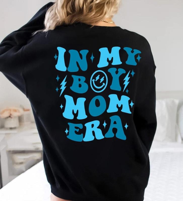 In My Boy Mom Era Sweatshirt Boy Mom Club Shirt Boy Mama Sweatshirt Baby Reveal Tshirt Gender Reveal Expecting Mom Gift...
