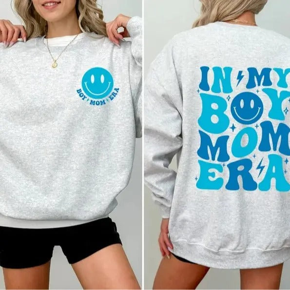 In My Boy Mom Era Sweatshirt, Boy Mama Tshirt, Boy Mom Club, Boy Mom Tshirt, Mother's Day Gifts Hoodie | DripVista.com