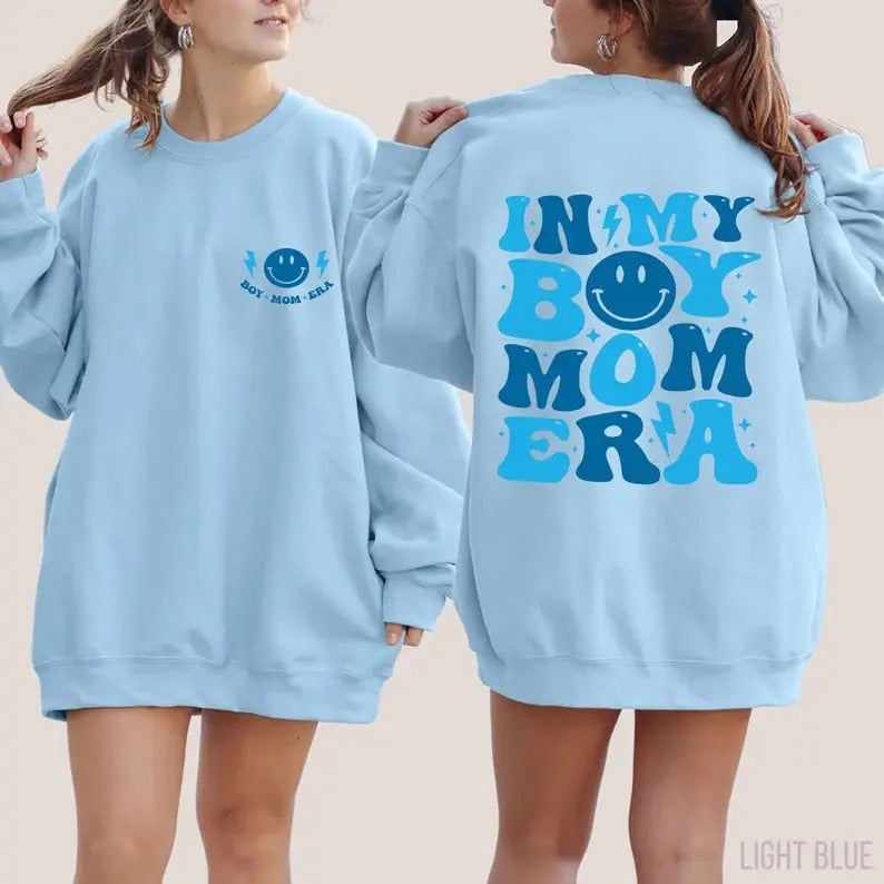 In My Boy Mom Era Sweatshirt, Boy Mom Club Sweater, Boy Mama Sweatshirt, Mother's Day Gifts T-Shirts, Hoodie | DripVista.com