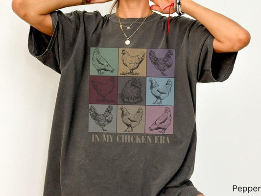 In My Chicken Era Tshirt, Chicken Lover Shirt, Funny Chicken Mom Gift, Farm Tshirt, Chicken Girl Tee, Farm Animal Crewneck, Kids Womens tito s Top Womenswear