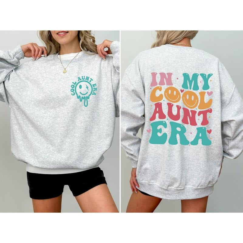 In My Cool Aunt Era, Auntie, Mother's Day Sweatshirt T-Shirts, Hoodie | DripVista.com