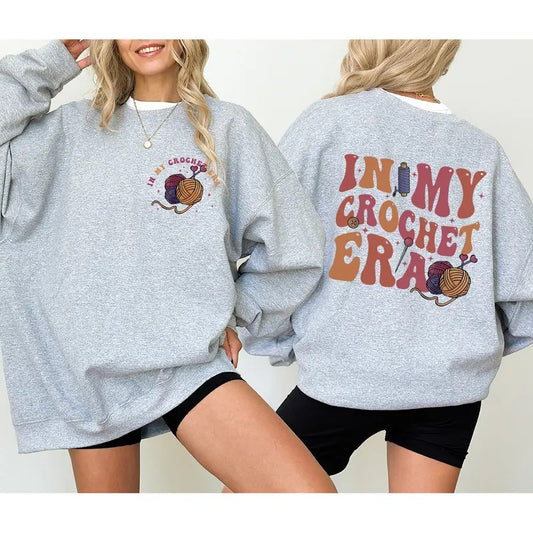 In My Crochet Era Shirt, Crochet Lover Shirt, Knitting Shirt, Crafter Mom Shirt for Women, Funny Crochet Crewneck, Gift for Knitting Lover