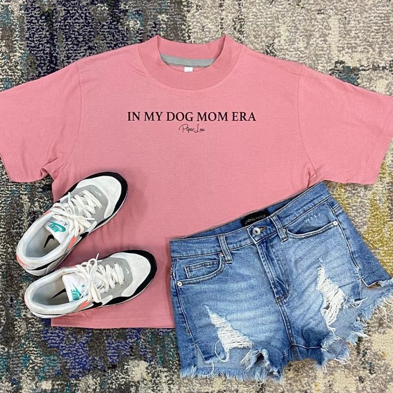 In My Dog Mom Era Premium Boxy Tee Hoodie, Sweatshirt | DripVista.com