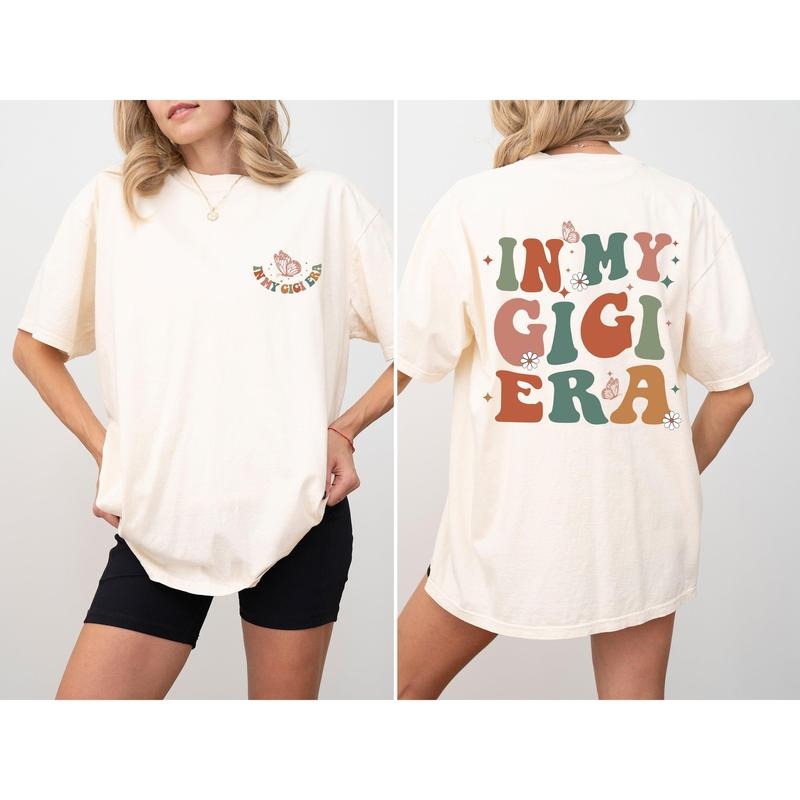 In My Gigi Era, Grandma, Nana, Mom Era, Mother's Day, Tshirt, Women's Crew Neck, Crewneck Hoodie, Sweatshirt | DripVista.com
