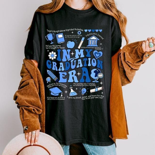 In My Graduation Era Shirt, Graduate Fan Shirt, Graduation Gift, Senior 2025 Gift, Class Of 2025 Tee, Unisex Short Sleeve...