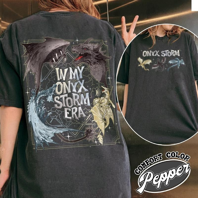 In My Onyx Storm Era Shirt, Basgiath War College Shirt, Fourth Wing Shirt, Dragon Rider Shirt, Bookish Dragon Bookworm Gift for Her
