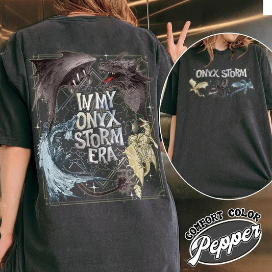 In My Onyx Storm Era Shirt, Basgiath War College Shirt, Fourth Wing Shirt, Dragon Rider Shirt, Bookish Dragon Bookworm Gift for Her