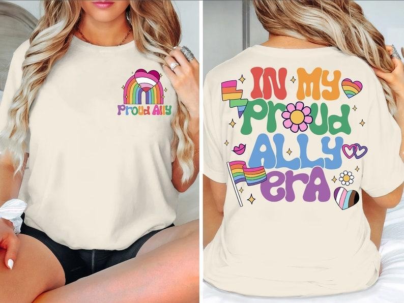 In My Proud Ally Era Shirt, Pride Ally Shirt, You Are Safe With Me Tee, LGBTQ Shirt, Gay Ally Gay Pride, LGBT Support...
