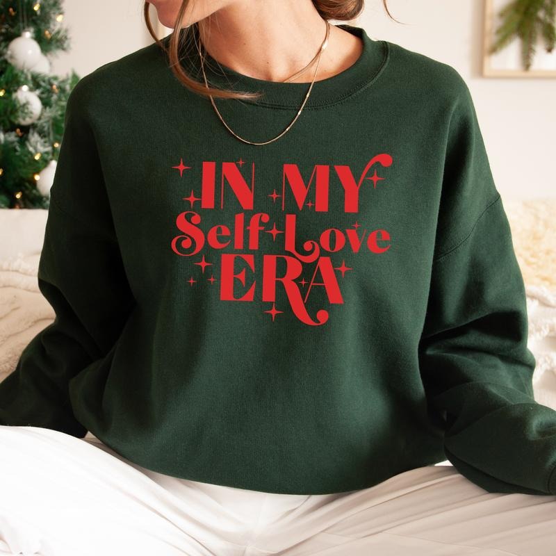 In My Self Love Era Valentines Day Sweatshirt, Women's Self Love Sweatshirt, Funny Cute Valentine Tee, Single Valentine...