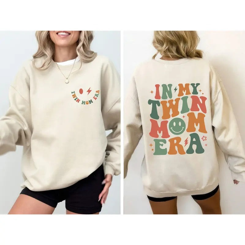 In My Twin Mom Era, Mother's Day Sweatshirt T-Shirts, Hoodie | DripVista.com