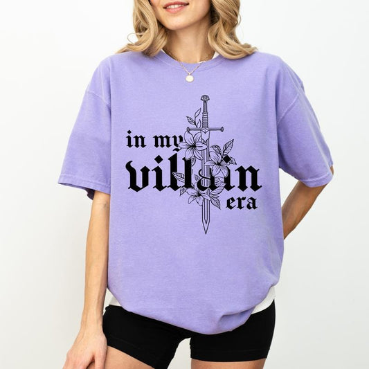In My Villain Era Comfort Colors Shirt, Morally Grey Book Club Graphic Tee, Bookish Unhinged Shirt, Funny T-shirt For Women, Book Lover Tee, Book Nerd Tee, Comfy Fabric Graphic Tee, Women's Top, Womenswear, Cotton Fabric Relaxed Fit Chic Style