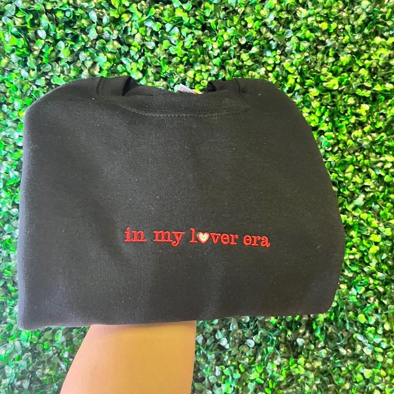 In my lover era embroidered sweater T-Shirts, Hoodie, Sweatshirt | DripVista.com