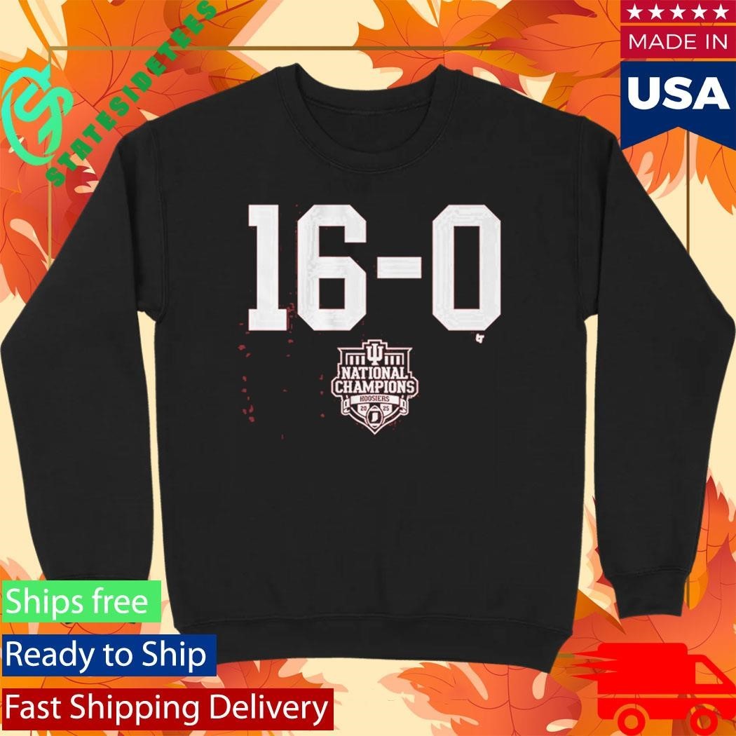Indiana Football 16-0 2025 CFP National Champions Shirt