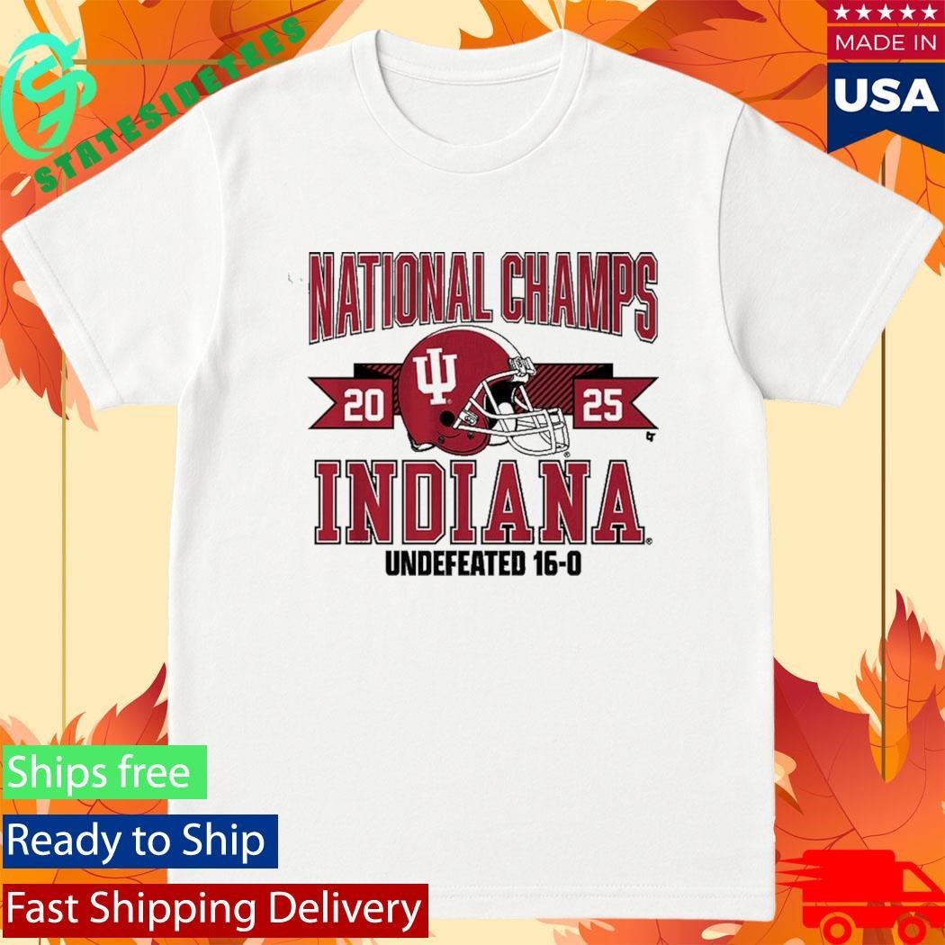 Indiana Football 2025 CFP National Champions Arched Helmet Shirt