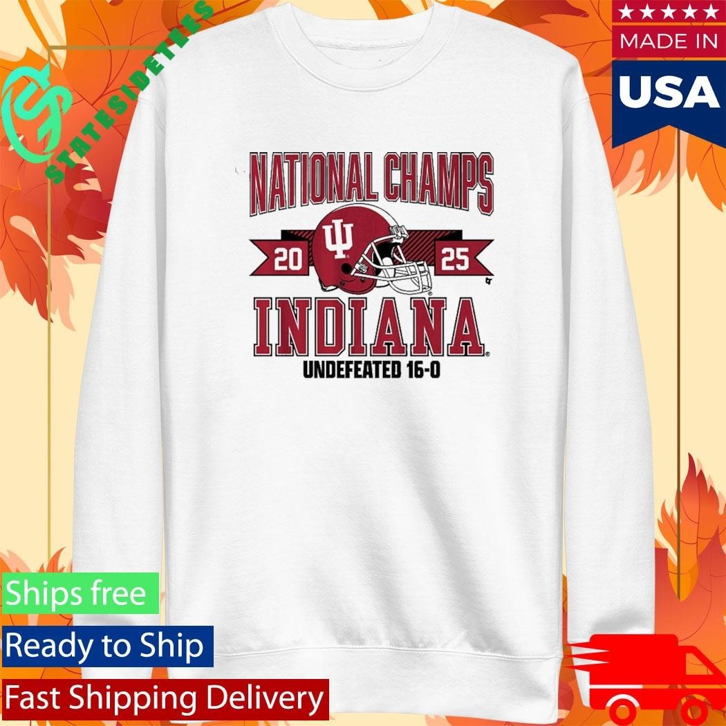 Indiana Football 2025 CFP National Champions Arched Helmet Shirt