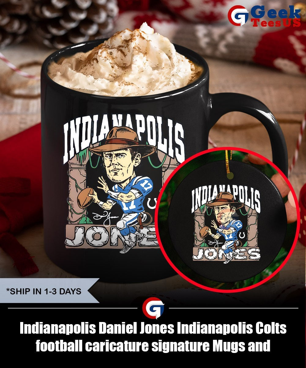 Indianapolis Daniel Jones Indianapolis Colts football caricature signature shirt