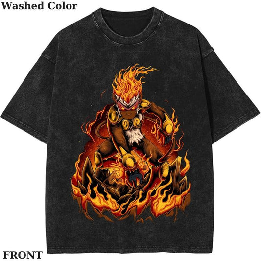 Infernape Fire Type Pokemon Graphic T-Shirt, Pokemon T-Shirt, PKM Shirt, Anime Funny Shirt, Vintage Tee Streetwear Shortsleeve Printed Womenswear Top