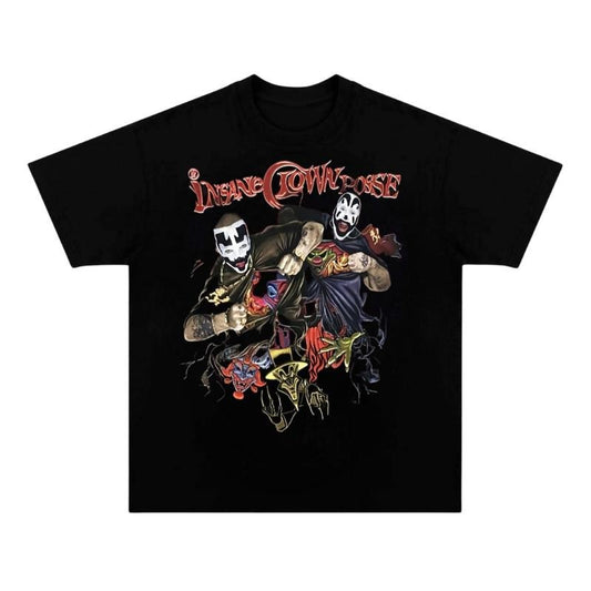 Insane Clown Posse Graphic Tee, Vintage Graphic Tee, Y2k Clothing, Unisex Cotton Crewneck T-Shirt - Medium, Short Sleeve, Casual Streetwear Printed Tee