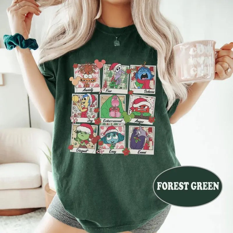 Inside Out Characters Christmas  Shirts, Inside Out 2 Tees, Inside Out Merry Christmas, Christmas Kids Gift Tee, Very...