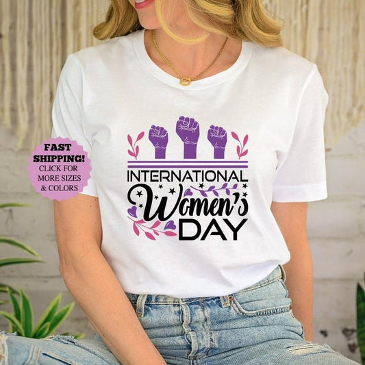 International Women's Day T-Shirt DRG, Women's Day 2024 T-Shirt DRG, 8 march Women's Day Gift, Strong Shirt DRG, Embrace Equity, Female Shirt DRG wompwompmrcomershirt