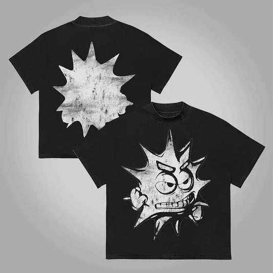 Intolerable Rage Print Graphics Cotton T-Shirt