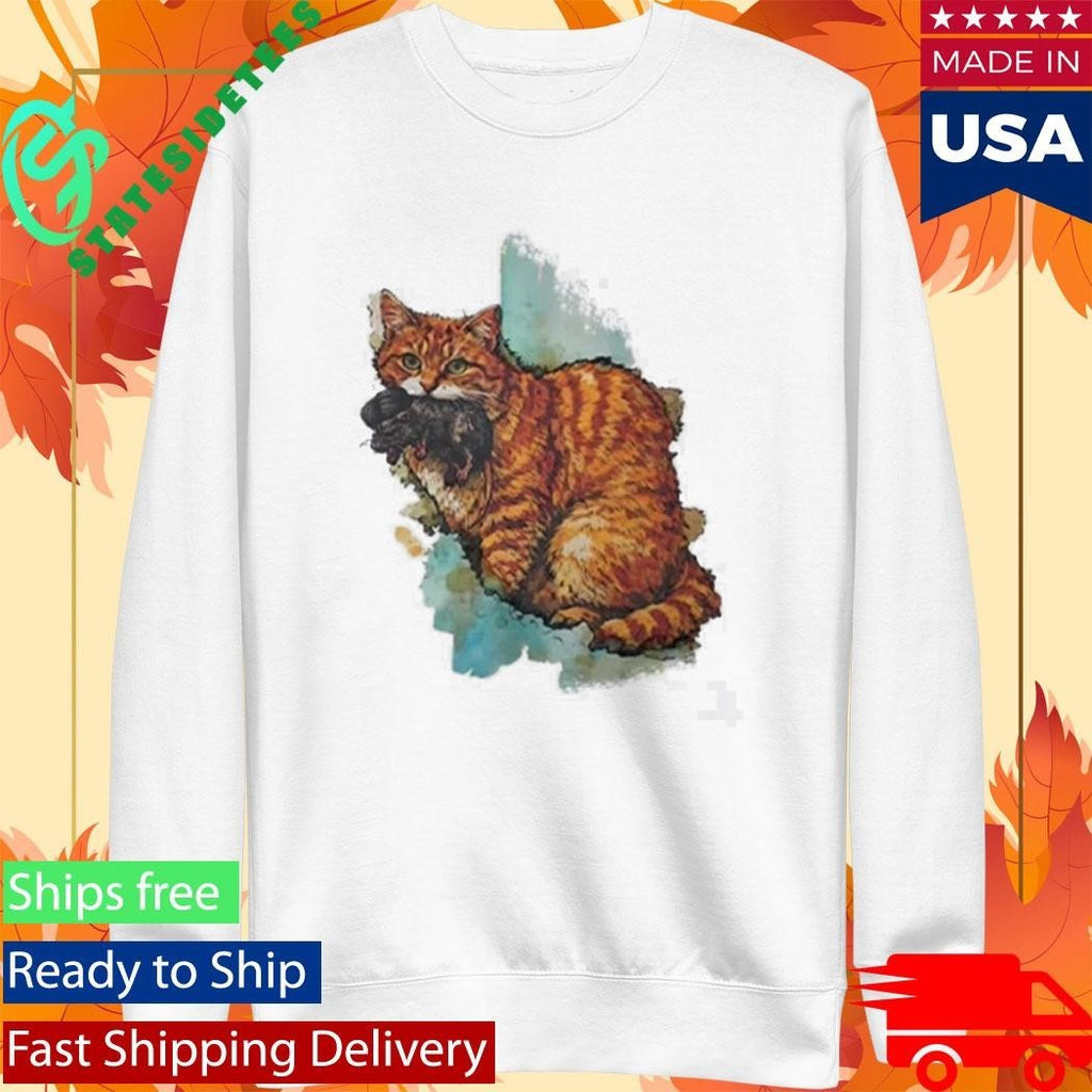 Iran Map Orange Tabby Cat Shirt