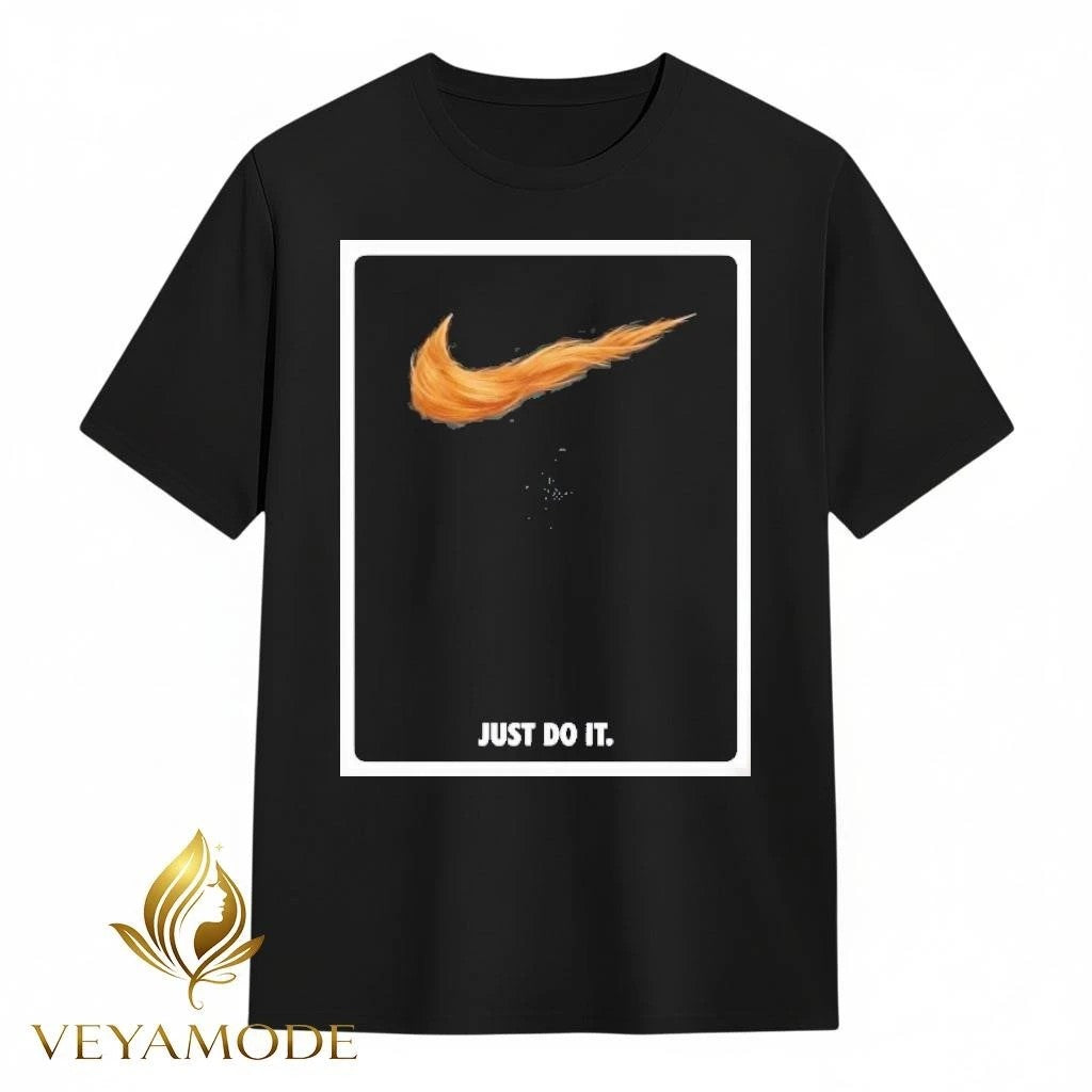 Iran war and bomb and Donald Trump hair just do it tee