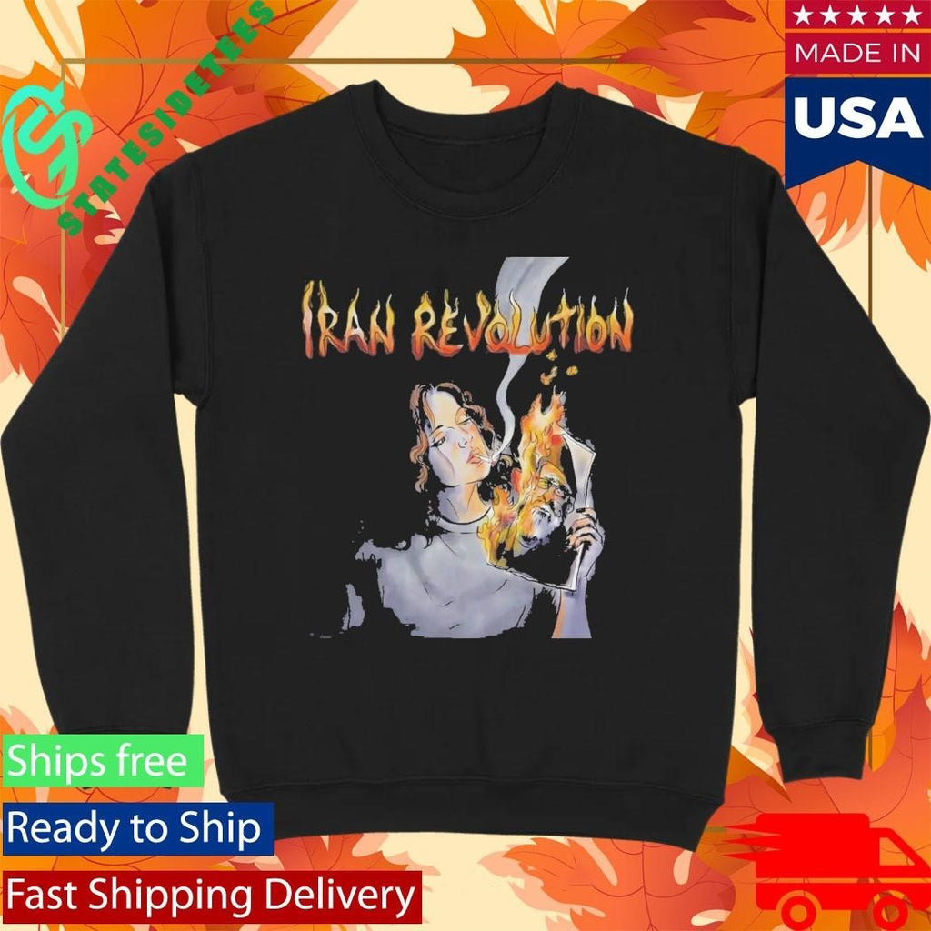 Iranian Lady Burning Khamenei Photo Shirt