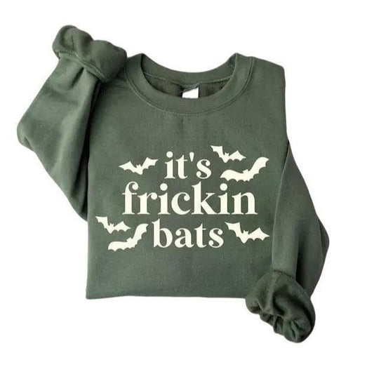 It's Frickin Bats Sweatshirt, Halloween Sweatshirt, Spooky Season, Halloween Crewneck, Funny Halloween Tee, Scary Halloween Shirt, Bat Tee