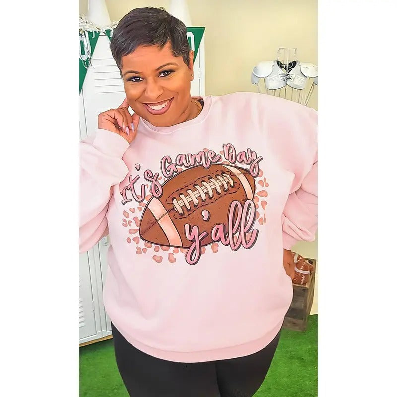 It's Game Day Y'all Graphic Sweatshirt T-Shirts, Hoodie | DripVista.com
