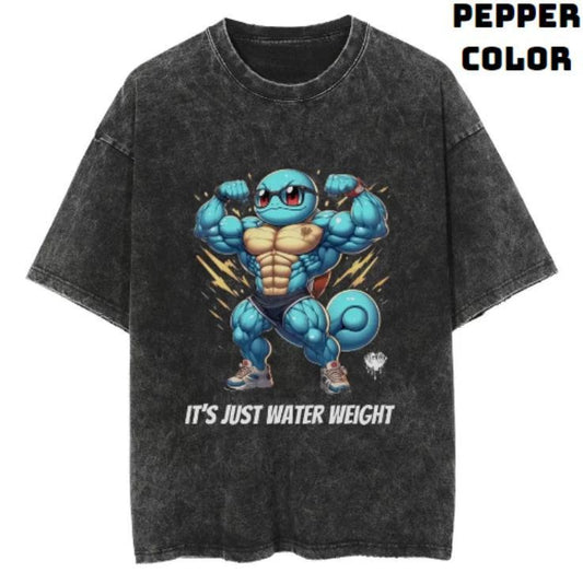 It's Just Water Weight Vintage Graphic Tees, Squirtle T-Shirt, Pokemon Gym Shirts, Pokemon Stuff, Unisex Anime Manga Shirt Top Menswear Womenswear