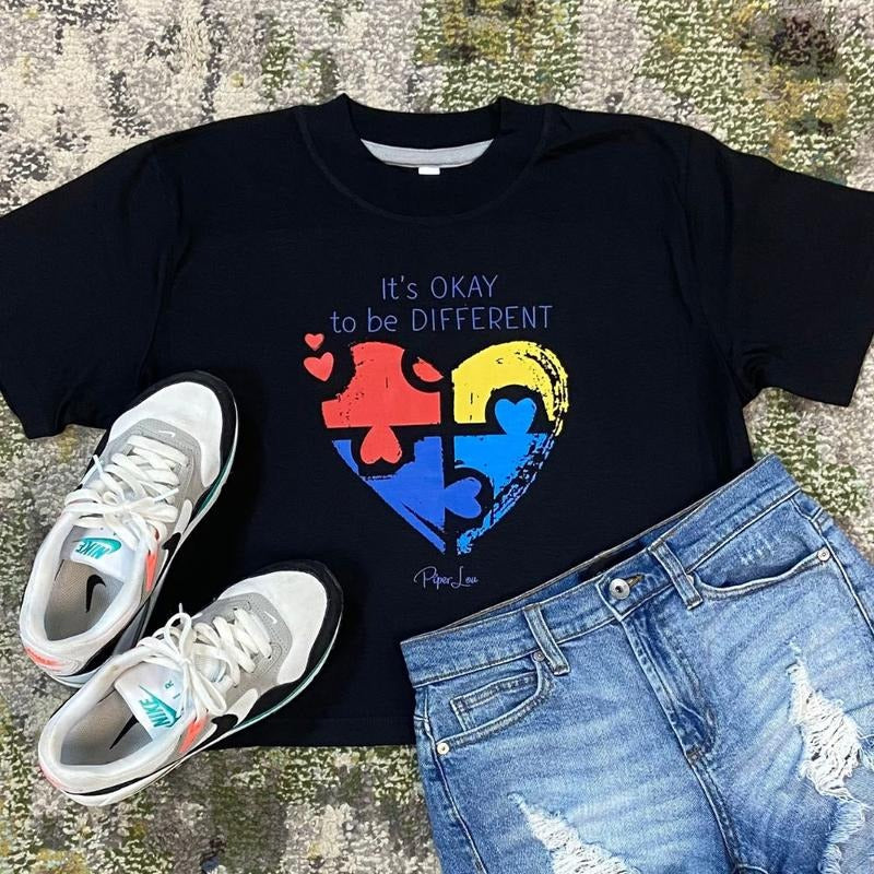 It's Okay To Be Different Premium Boxy Tee Hoodie, Sweatshirt | DripVista.com