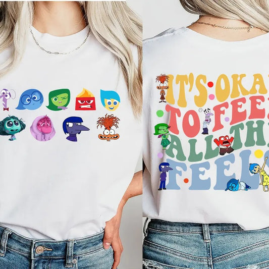It's Okay To Feel All The Feels 2 Slides Shirt, Mental Health shirt, Inclusion Shirt, Speech Therapy Shirt, BCBA Shirt, Para Shirt