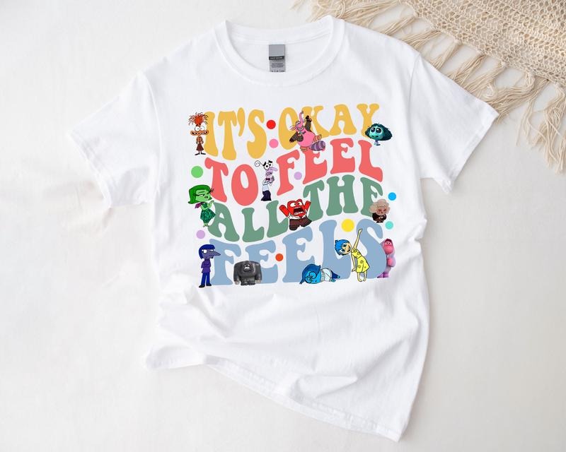 It's Okay To Feel All The Feels Shirt,  Mental Health Matter Shirt, Emotional support shirt, Feelings shirt, Inside Out...
